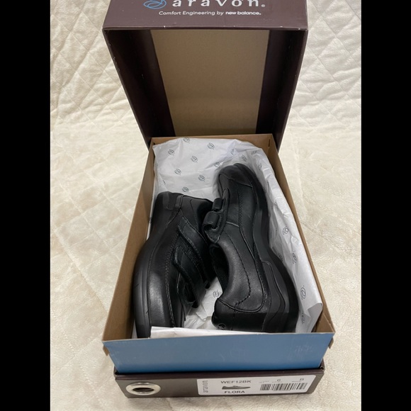 New Aravon Flora Black 6 & 6.5 Comfort Shoes - Picture 3 of 4